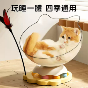 透明貓耳窩款轉盤玩具