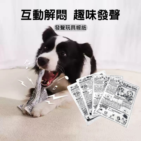 發聲響紙狗狗玩具 報紙造型