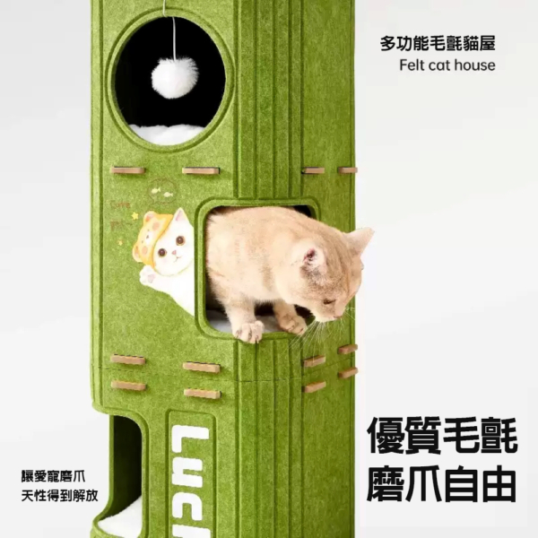 多功能喵趣橫生毛氈桶